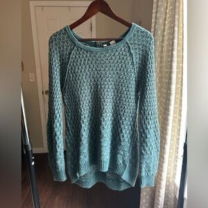Anthropologie Dot-Dot Pullover by Moth Sz M Teal Sweater